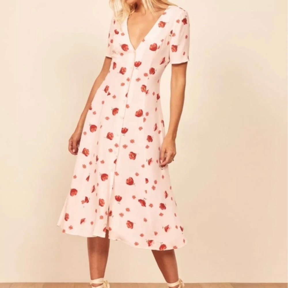Reformation Locklin Midi dress size 8